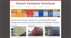 Desktop Screenshot of hawaiicontainersolutions.com